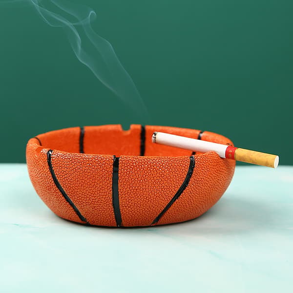 Kreativ basket askfat, sporttema kontorsbar mode askfat