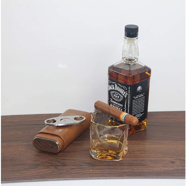 Läderfodral, cigarrhumidorer, läder Brown