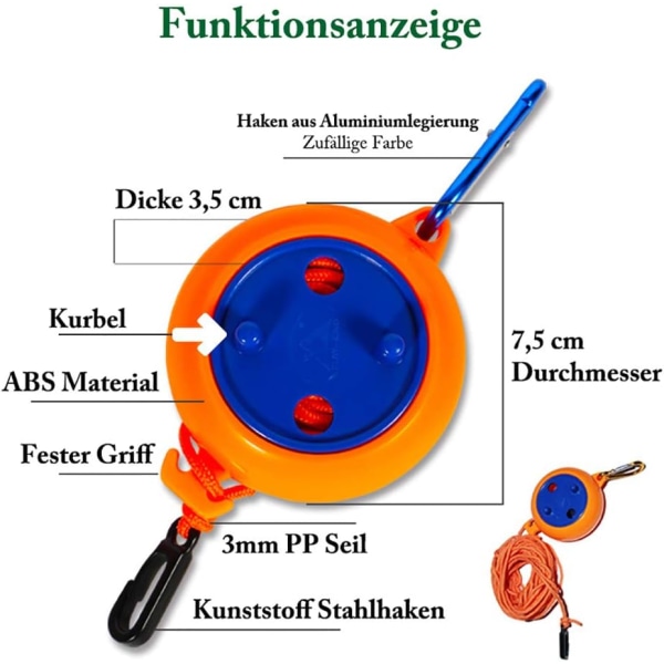Utdragbar klädstreck, bärbar campingklädstreck