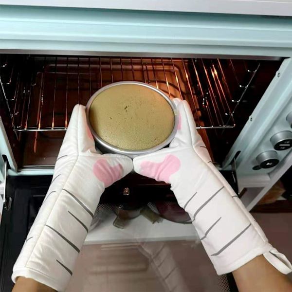 2 par kökshandskar Värmebeständiga upp till 250 ℃ Halkfria Katt