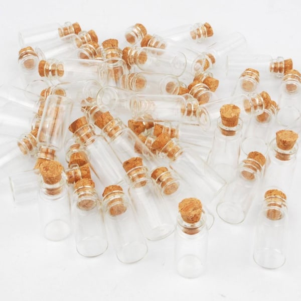 10 st/ set Mini Användbara små korkproppsglasflaskor Flaskor Forts