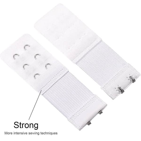 3-pack BH-förlängare - Svart, Vit, Beige - 2 krokar