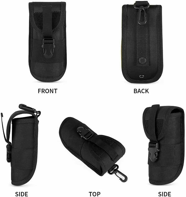 Sunglasses Case Tactical Eyeglasses Hard Portable Case with Belt Clip Black