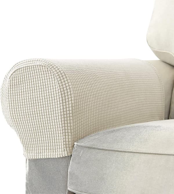 Fåtölj armstödsskydd stretch soffa armstödsskydd armstödsöverdrag för stolar Cream