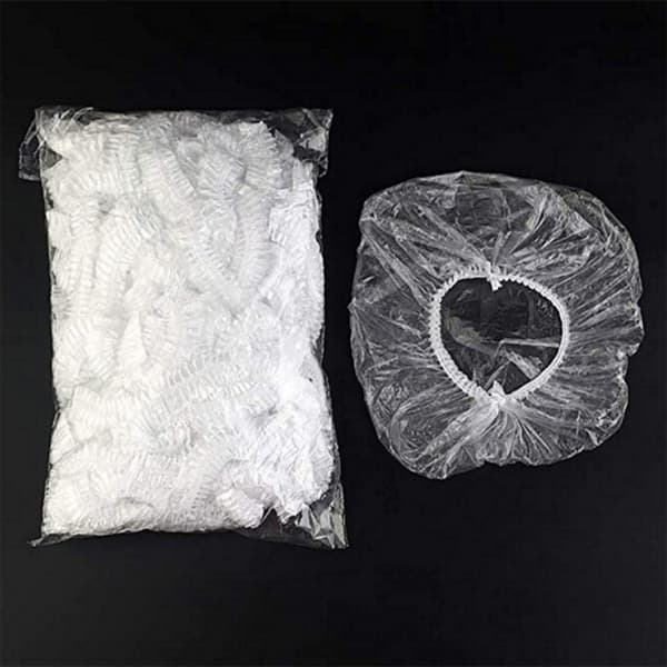 200 st (vita) duschmössor i transparent plast för hemmet