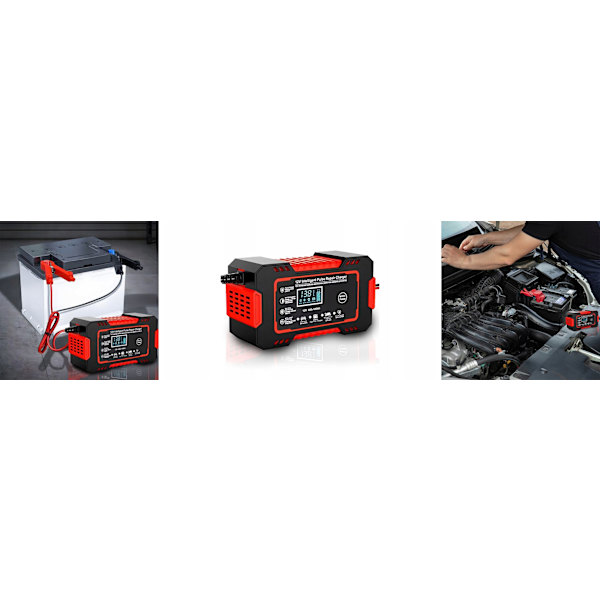 Automatic Car Battery Charger 12V 6A With Repair Function And Lcd Screen