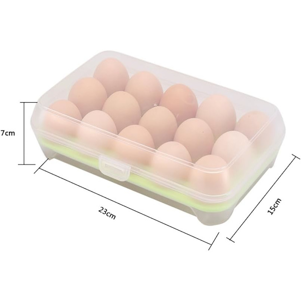 Ägglåda Ägghållare Matlåda Plast Äggförvaring 23*15*7cm