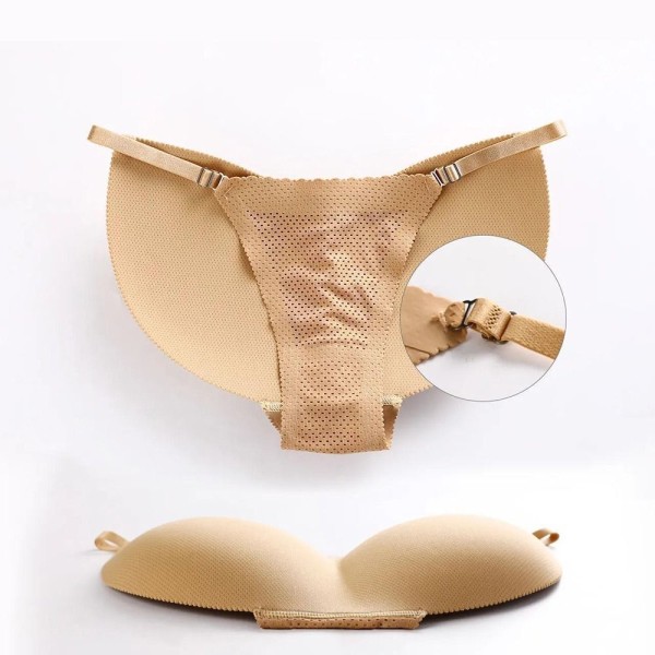 Push-up Trosor med Vaddering för Rumpa - Butt Lifter Shaper Underkläder Höftkuddar M Nude