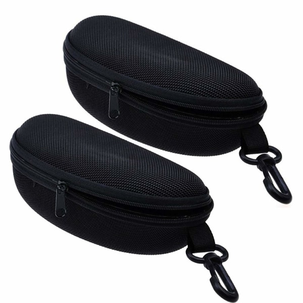 2-pack Dragkedja Glasögon Solglasögon Hårt Case Förvaringsboxhållare