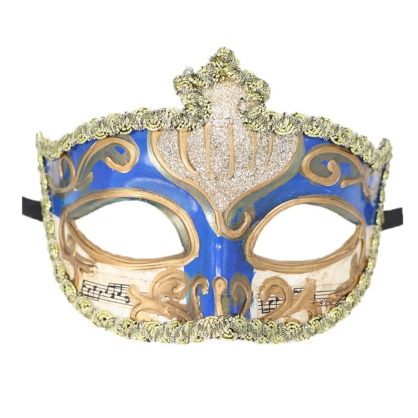 Maskeradmask för män Vintage venetiansk Mardi Gras-mask blue