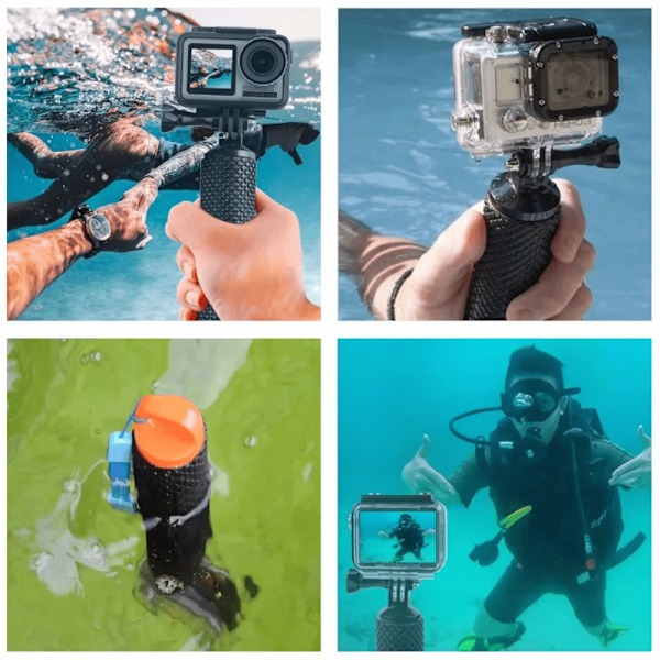 Flytande Handgrepp Mount Float Tillbehör för Gopro Hero 12 11 9 8 7 5 Xiaomi Yi 4K Sjcam DJI Osmo Action Kamera