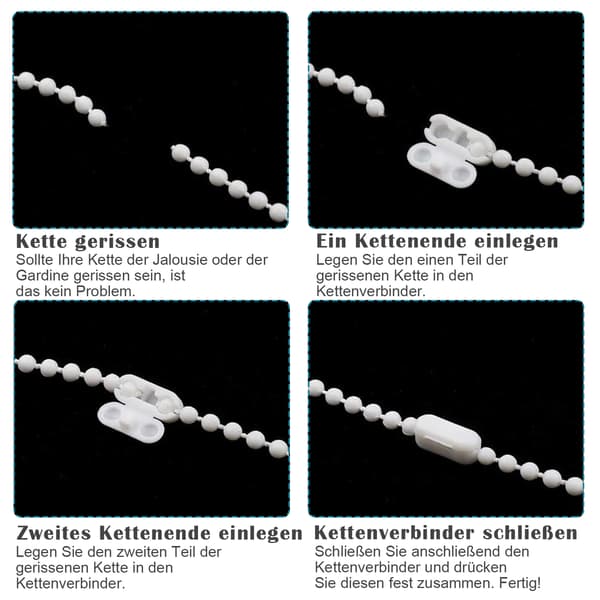 20 stycken Persienner Dragsladd Anslutning Gardin Kedjefogar