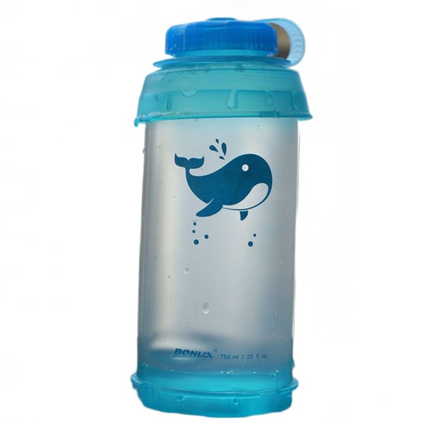 750 ml livsmedelsklassad TPU utomhus vikbar mjuk vattenflaska, 750ML Blue