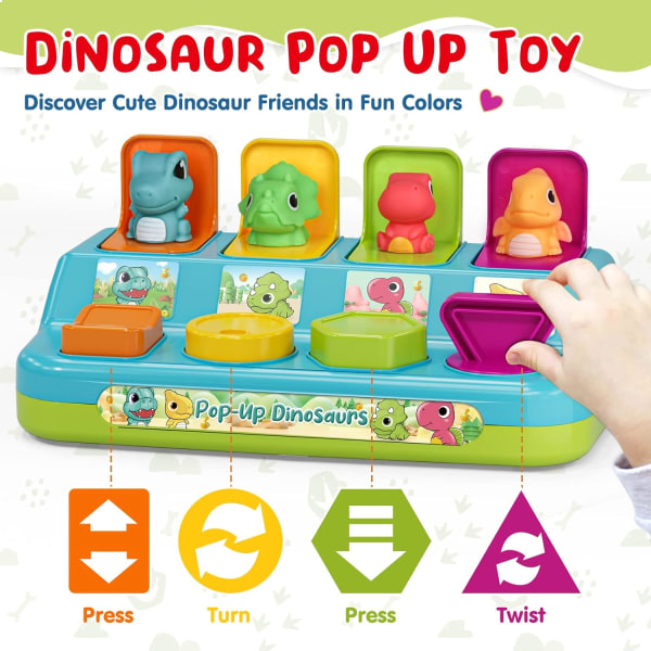 Lehoo Castle Pop Up Toy, Baby Pop Up Leksaker för småbarn 1-3, pedagogiska baby 12-18 månader, Baby för 1 åring