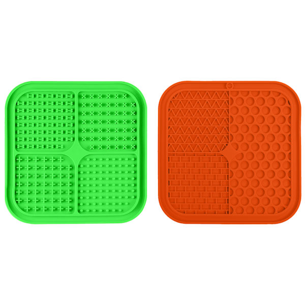 Slickmatta för hundar och katter 2-pack, Långsam Matarskål för Hundar style 3