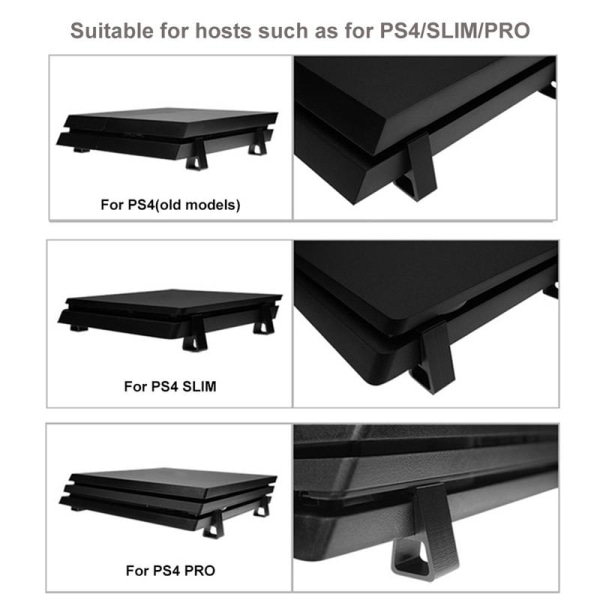 Stativ för PS4 Flatmonterad Höjdhöjande Stöd Spelkonsol Horisontellt Hållarfäste Kylfötter för PS4/SLIM/PRO Tillbehör Ps4 Slim