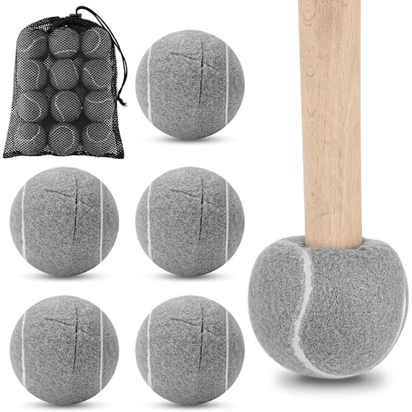 12 st Tennisbollar för Stolsben Förskurna Tennisbollar Bk Tennisboll Stolsbensskydd Golvskydd Tennisboll Stolsfotsskydd med