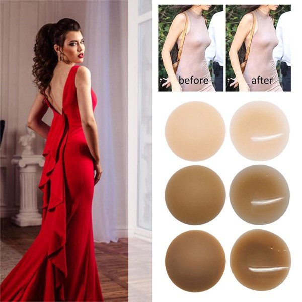 Stort Sticky Nippleless Cover Bröst Dam Round One size