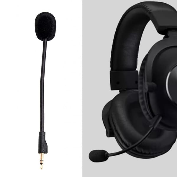 Headsetmikrofon Plug & Play Utbytbart Flexibel 3,5 mm Omnidirektionell