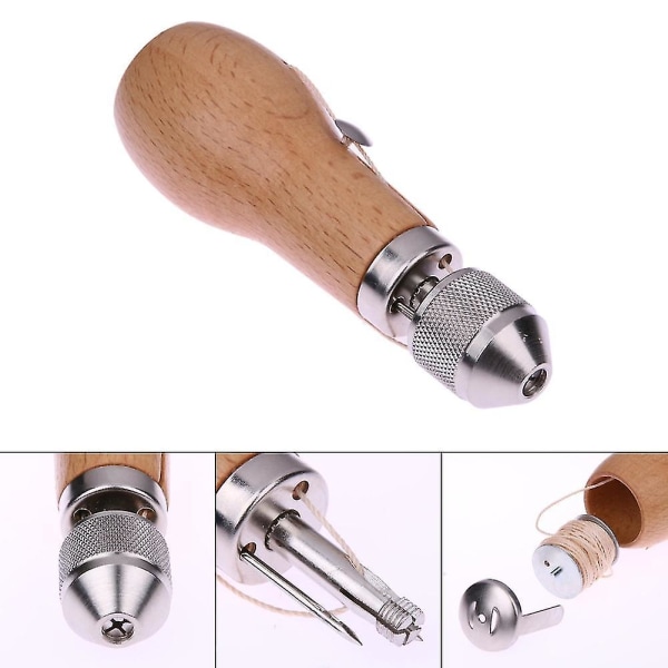 Trähandtag Läder Canvas Speedy Stitcher Sysyl