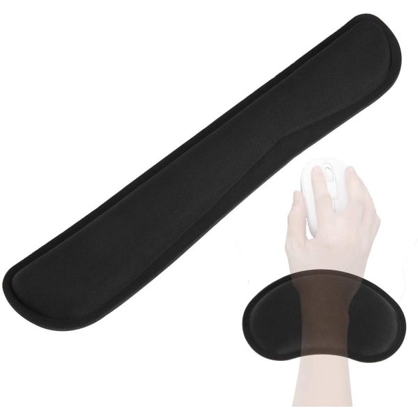 Tangentbords Handledsstödsdyna & Mus Handledsstöd för Speldator Laptop, Minnesskum Set