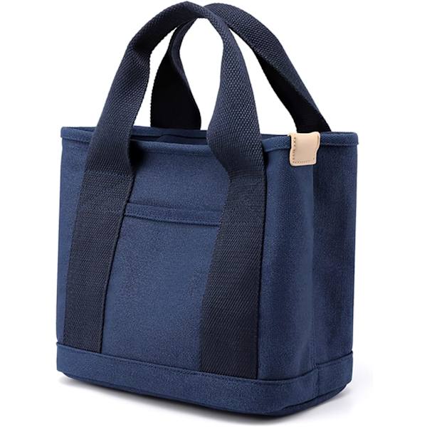 Modecanvasväska, tygväska förvaringsväska Handväska med flera fickor Handväska med stor kapacitet Handväska med flera fickor för resor dark blue