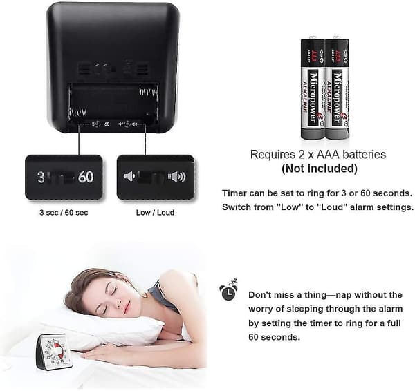 60-minuters visuell timer, klassrumsnedräkningsklocka, tyst timer för barn och vuxna