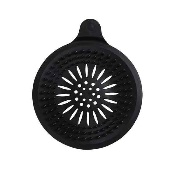 2-pack silikonavloppshårfångare, duschavloppsskydd för badrum Black