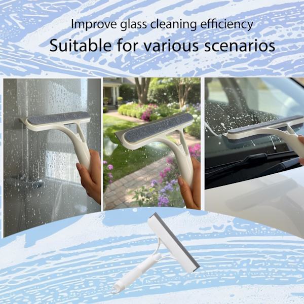 3-in-1 Window Cleaning Squeegee, Multifunctional Spray Window Scraper Cleaning Tool, Mirror Squeegee, Scraper and Scrub Bottle Window Squeegee