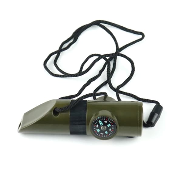 Multifunktionell visselpipa 7 i 1 Överlevnad Bushcraft Trekking Comp