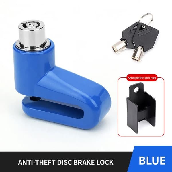 Motorcykel Hjulskivbromslås Anti-Stöld Säkerhetslås Blue