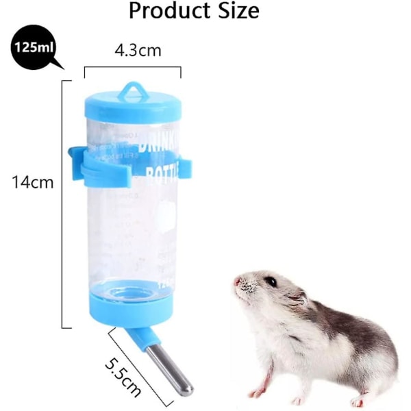 Flaska Drinker Flaska Plast Vattendispenser För Kanin Hamster Smådjur Grön