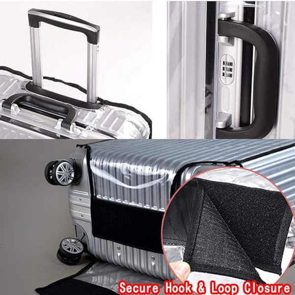 Genomskinligt PVC Resväska Skydd, 24 tum Transparent PVC Vattentätt Resväska Skydd, PVC Bagageskydd för Resväskor
