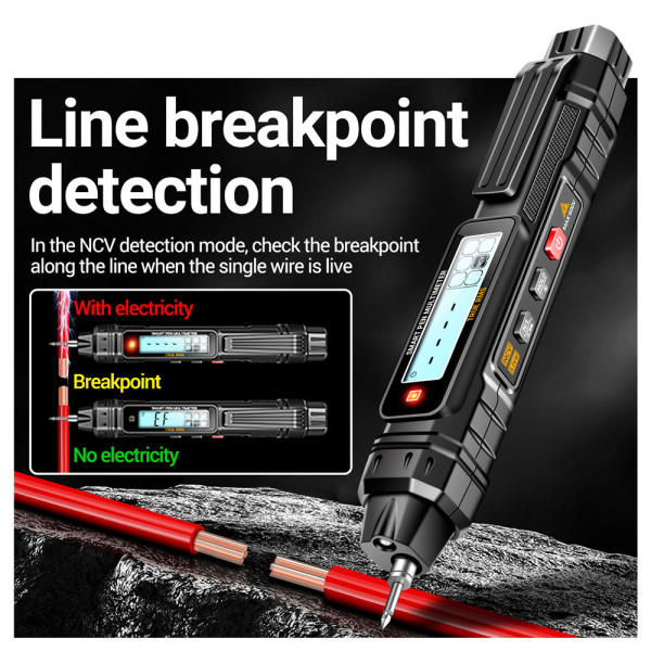 Digital Multimeter Penna Typ 4000 Räkningar Professionell Mätare Kontaktlös Automatisk AC/DC Spänning Ohm Dioden NCV Testare Verktyg