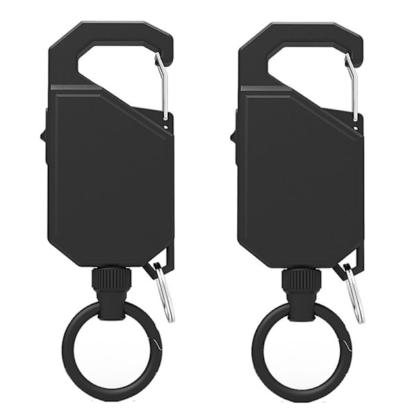 Stöldskyddande Metall Retractable Spänne Rep Elastisk Nyckelring