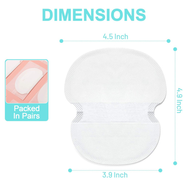 Aoeoun Armhålsvettdynor [100-pack], Engångsunderarmpads, Bekväma och luktfria