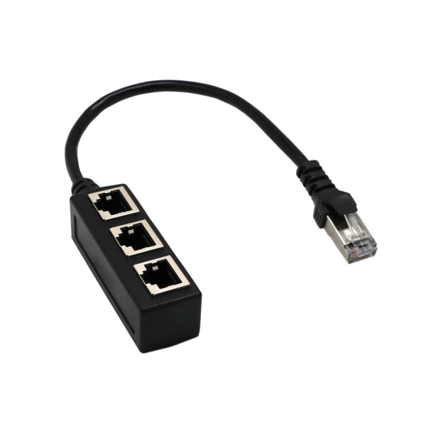 RJ45 nätverk 1 till 3-portars Ethernet-adapter