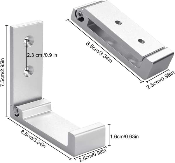 4 st hopfällbar krok Vikbar klädhängare, vägg av aluminiumlegering H