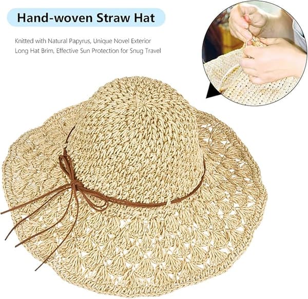 Vikbar solhatt - Sommarsolskyddande strandhatt