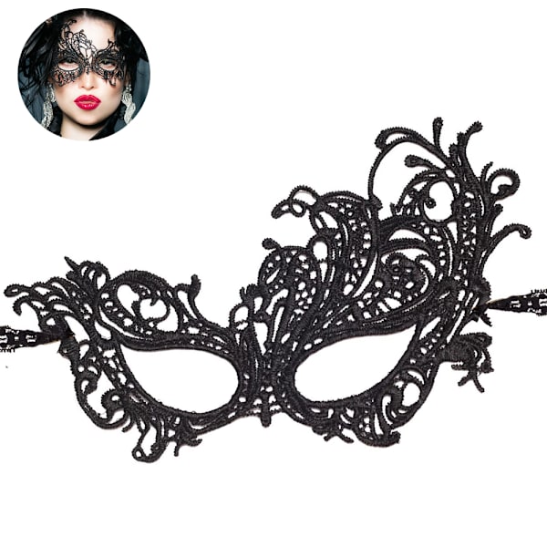Lyxig Spetsmaskerad Mask för Kvinnor