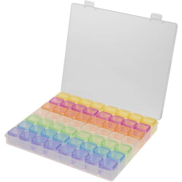 1:a Multicolor 56 Grids Diamond Painting Box Plast Smycken Orga