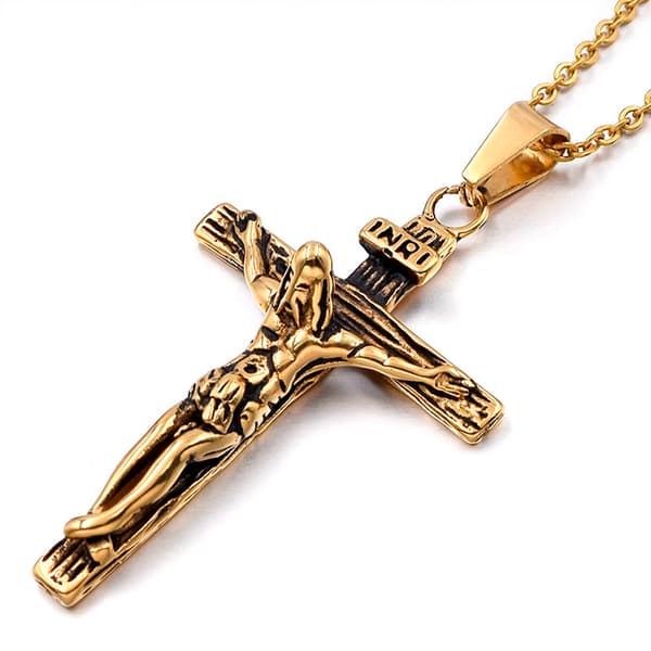 Jesus Kors HÖG KVALITET Halsband Silver