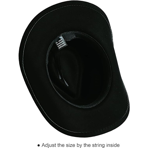 Kvinnor Män Filt Bred Brätte Western Cowboyhattar Bältesspänne Panama H