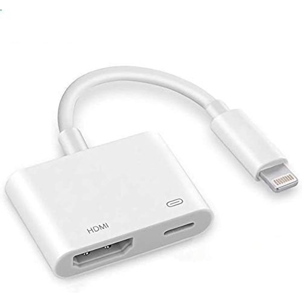 Digital AV HDMI-adapter, Apple MFi-certifierad iPhone Lightning till HDMI-kontakt Kompatibel kompatibel med iPhone