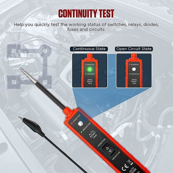 DC 6-24V Bilkrets Testare Power Probe Bildiagnostikverktyg Bil Motorcykel Krets Spänningstestare Test Penna
