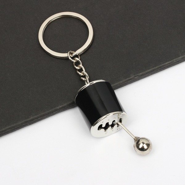 Nyckelring för automatisk växellåda, kreativ bilnyckelring i legerad metall black