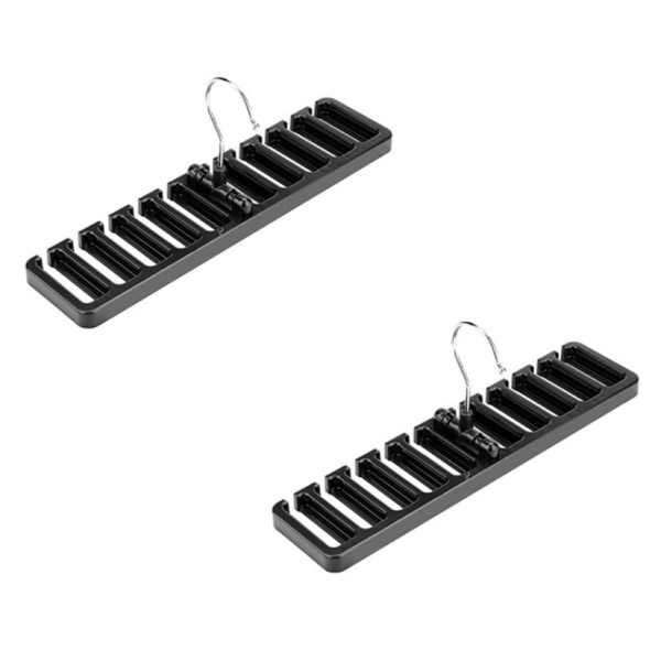 Bältesställhållare 10 slits Knytbälte Scarf Rack Organizer Robust Black