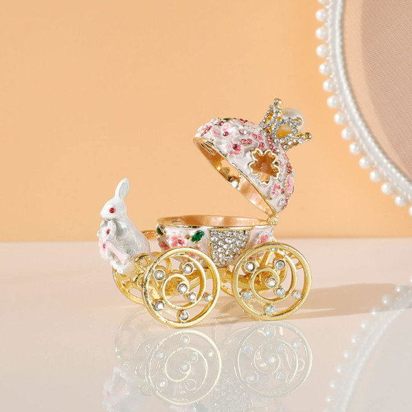 Liten smyckeskrin Halsband presentask Liten smycken presentask Nyhet ring box Askungen present Transport smycke box Förslag (Rosa)