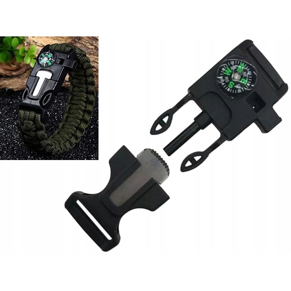 2-pack 5-i-1 Överlevnadsarmband