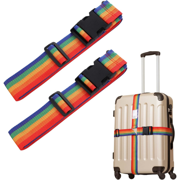 2-pack - justerbart bagagebälte med snabbspänne, för 4